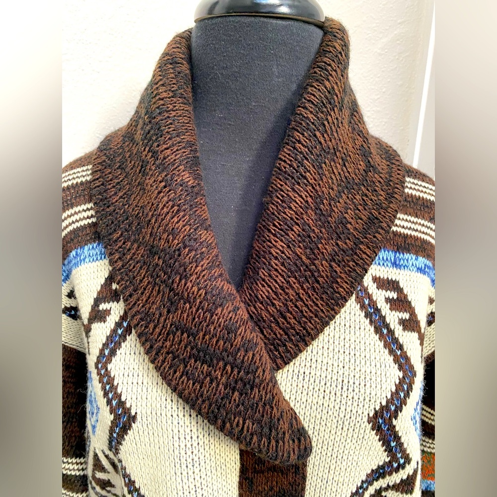 * Vintage 1980’s Aztec Style Southwestern XXL Sweater - Picture 7 of 9